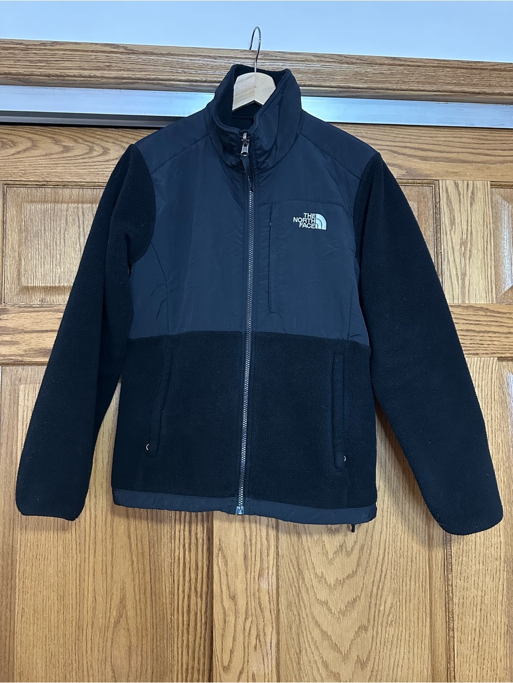 The North Face Denali Black Gray Full Zip Long Sleeve Fleece Jacket Women’s M